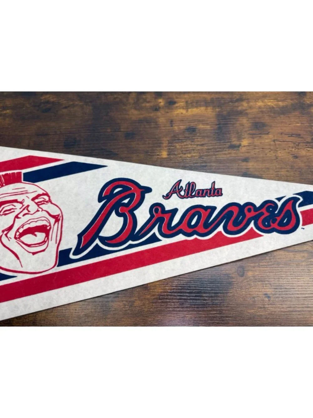 Atlanta Braves Vintage MLB Felt Pennant With Logo 30 inches